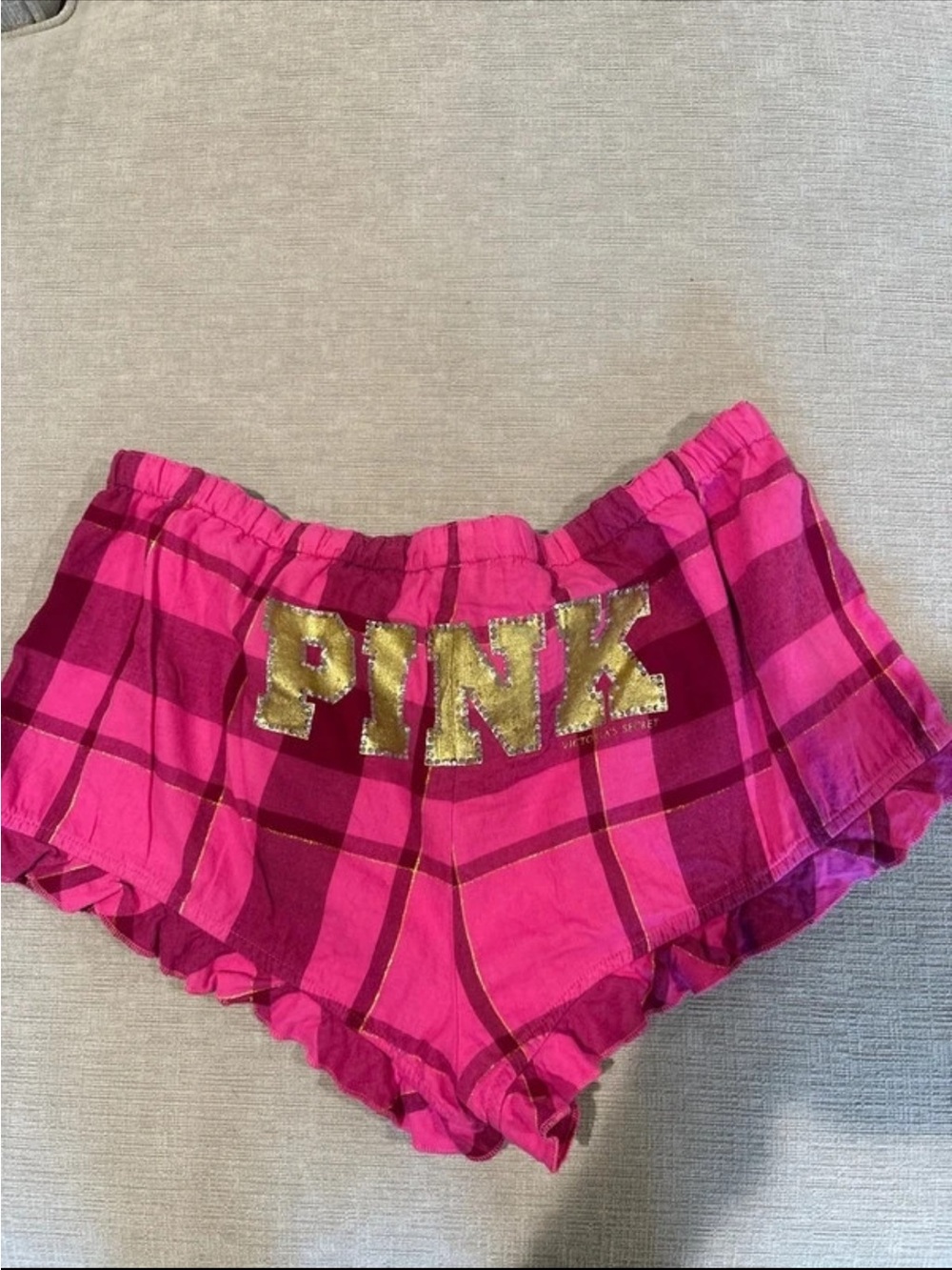 Victoria’s Secret Pink Large Plaid Pajama Shorts  2008
